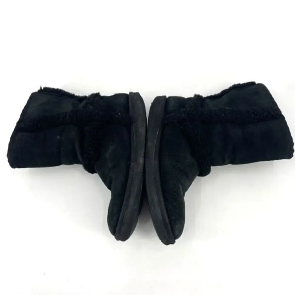UGG Women's Water Resistant Suede Pull-On Fur‎ Carter Winter Boots Black Size 5